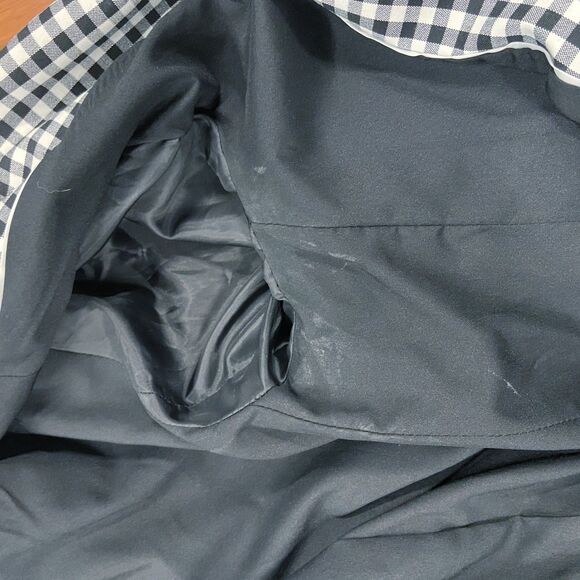 Bershka Black & White Gingham Open Front Blazer Jacket, 3/4 Sleeve Size Medium - Picture 12 of 12